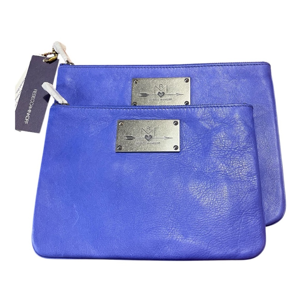 Rebecca Minkoff Blue Leather Clutch Set